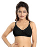 Fabme WomenS Cotton Non Padded Wire Free Full Coverage Bra Black