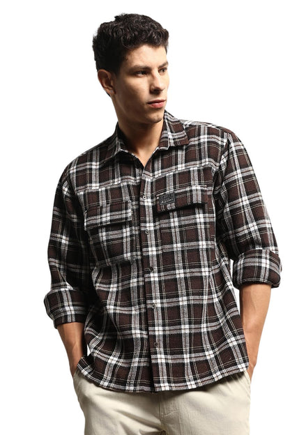 Hubberholme Men Summer Cotton Spread Collar Long Sleeves Oversized Casual Shirt 31