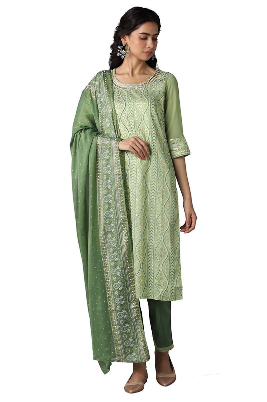 Aurelia Womens Rayon Kurta with Trouser & Dupatta