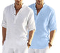 Bellstone MenS Cotton Blend Solid Regular Dress Shirt (Kurta800Combo_White_Skyblue_Xl Sky Blue