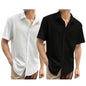 I Enterprise MenS Regular Fit Solid Soft Touch Cotton Casual Shirt Design With Spread Collar & Half Sleeve (Pack Of 2) Color_Wh