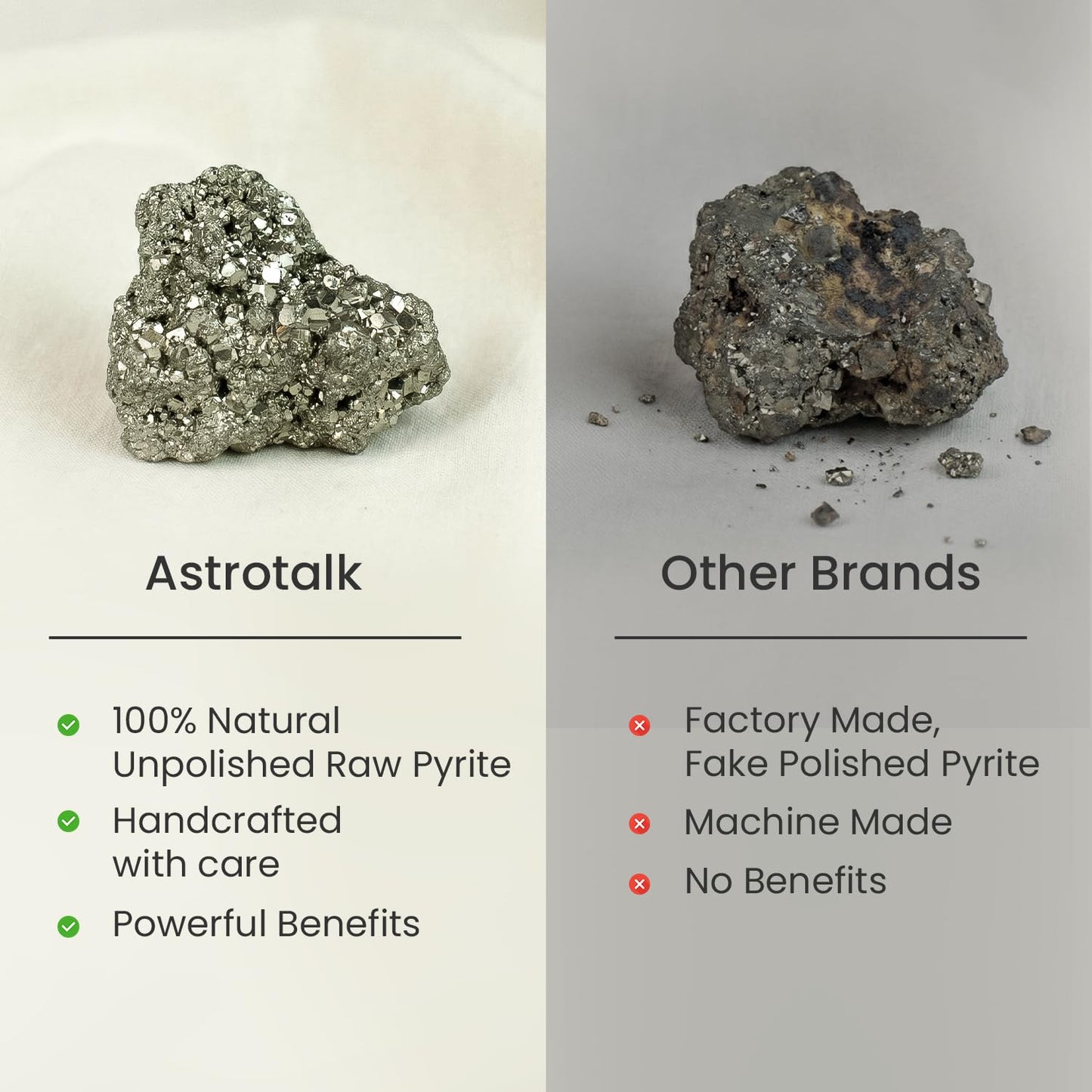 Astrotalk Raw Pyrite Stone Original | 100% Natural Pyrite Stone for Wealth & Prosperity | Energized by Top Astrologers | Financial Growth, Confidence & Success | Vastu Items for Home (50–75g)