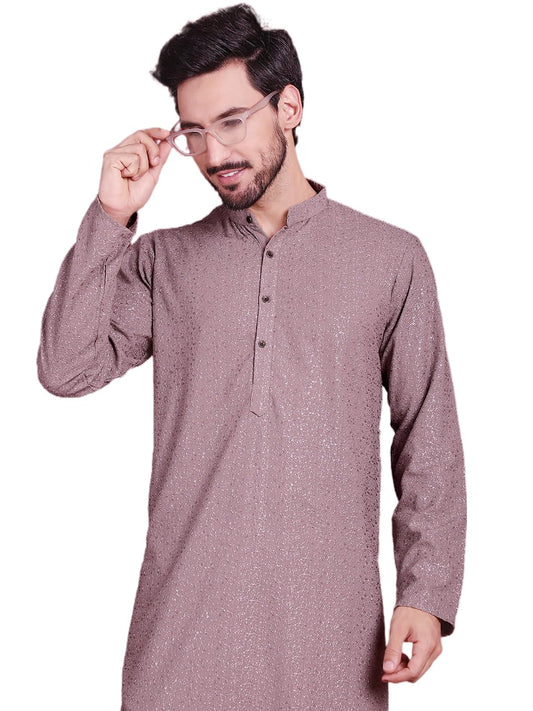 Jompers Mens Sequins Chikankari Kurta