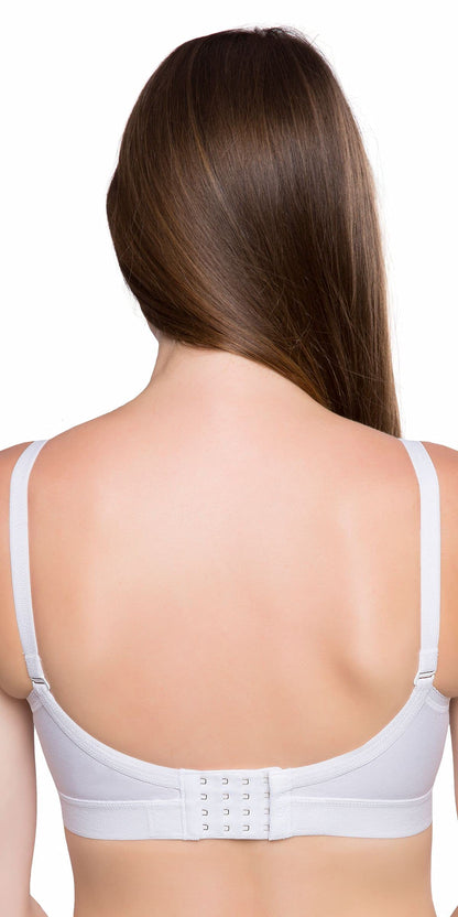 Trylo WomenS Cotton T-Shirt Bra WomenS Non-Wired Bra (Krutika-102_White_36D)