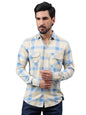 Besix MenS Cream Rayon Printed Regular Fit Summer Shirt For Man - Poket, Full Sleeves, Spread Collar For Stylish Summer - Daily