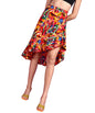 POPWINGS Casual Floral Printed Asymmetric Flare Skirt for Women || Latest Stylish Knee-Length Flare Women Skirt Trendy Western R