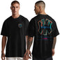 Peppyzone Mens Oversized Fit T-Shirt (PZ-OST-Trendy42_Black