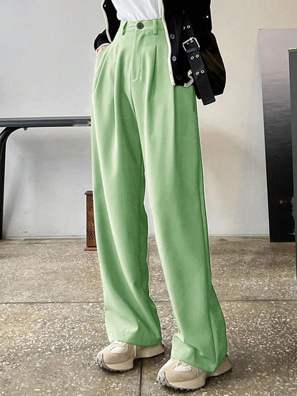Kotty Regular Fit Women Solid Trousers Tea Green