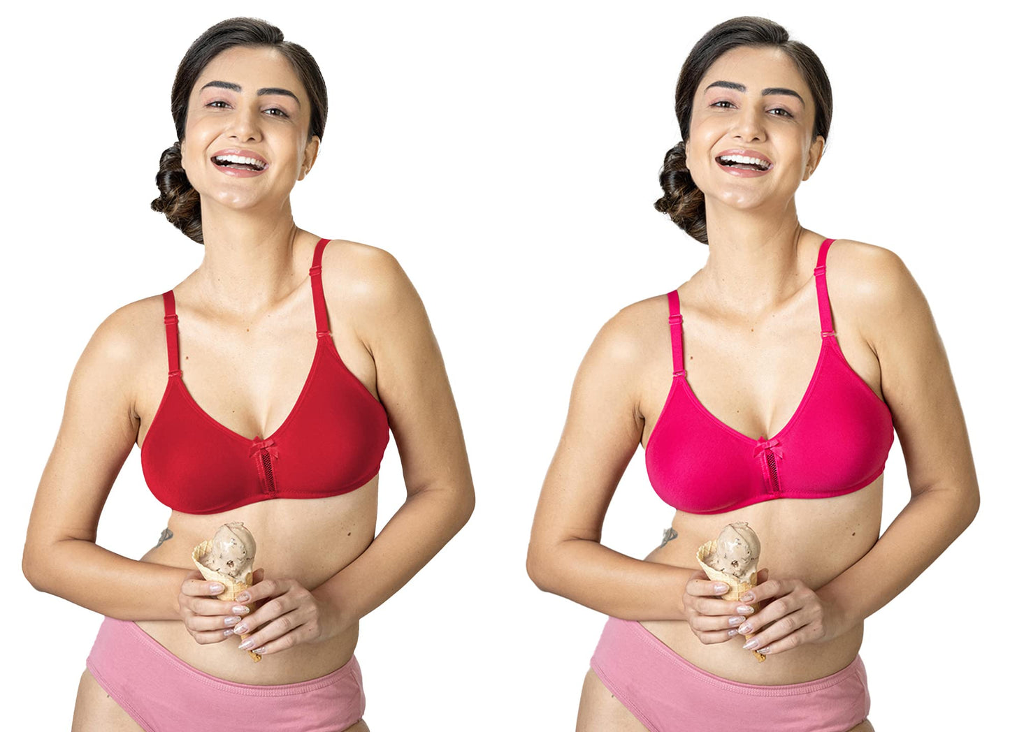 Lyra 516 Flora Mesh Ladder Moulded Premium Cotton Bra