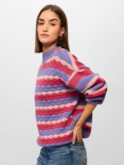 The Souled Store Originals : Cherry Blossom Women Oversized Sweater
