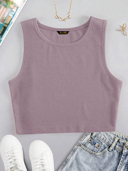 Toochki Tops for Woman | Spandex Top | Crop | Short | Western | for Jeans | Sleeveless | Stretchable | Light Purple