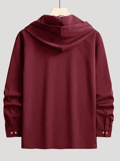 Noble Monk MenS Regular Fit Shirt (Sh_Cap_Wine Reed