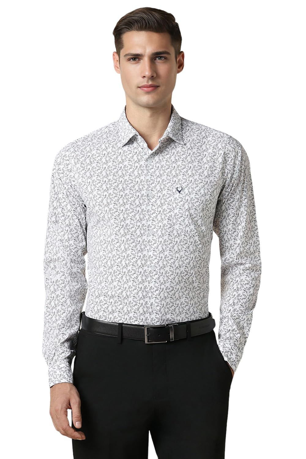 Allen Solly Men Slim Fit Printed Formal Cotton Shirt