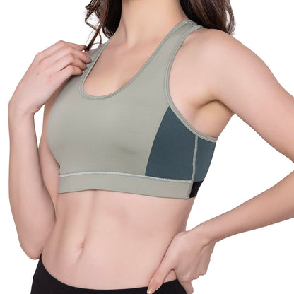 Bonjour Womens Wirefree Padded Super Combed Cotton Full Coverage Slip-On Active Bra with Wider Straps and Stay Fresh Treatment