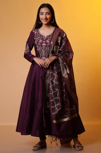 Aurelia Women's Solid Rayon Kurta Set with Tight & Dupatta