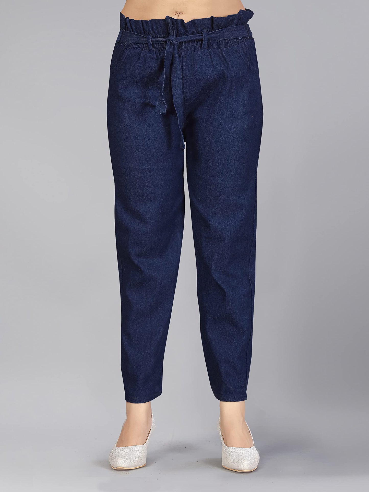 Aarika Girl's Regular Pants (PL-AF-2205_Navy Blue_36)