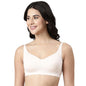Enamor A077 Bamboo Fabric Full Support T-Shirt Bra for Women- High Coverage, Padded and Wirefree Pearl Blush