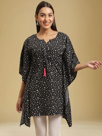 Tee Projekt Casual Crepe Kimino Sleeves WomenS Kaftan Dress Ll Elegant Casual & Everyday Kurta (Pack Of 3)