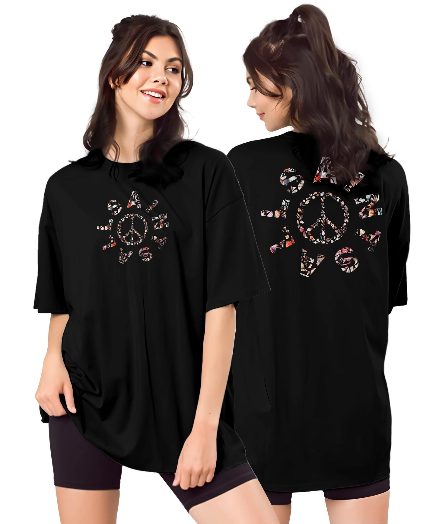 SHODOX Bio-Washed Anti Bacterial 100% Pure Cotton Womens Oversized Latest Aesthetic Premium Printed T-Shirt | Cozy Soft, Less Wr