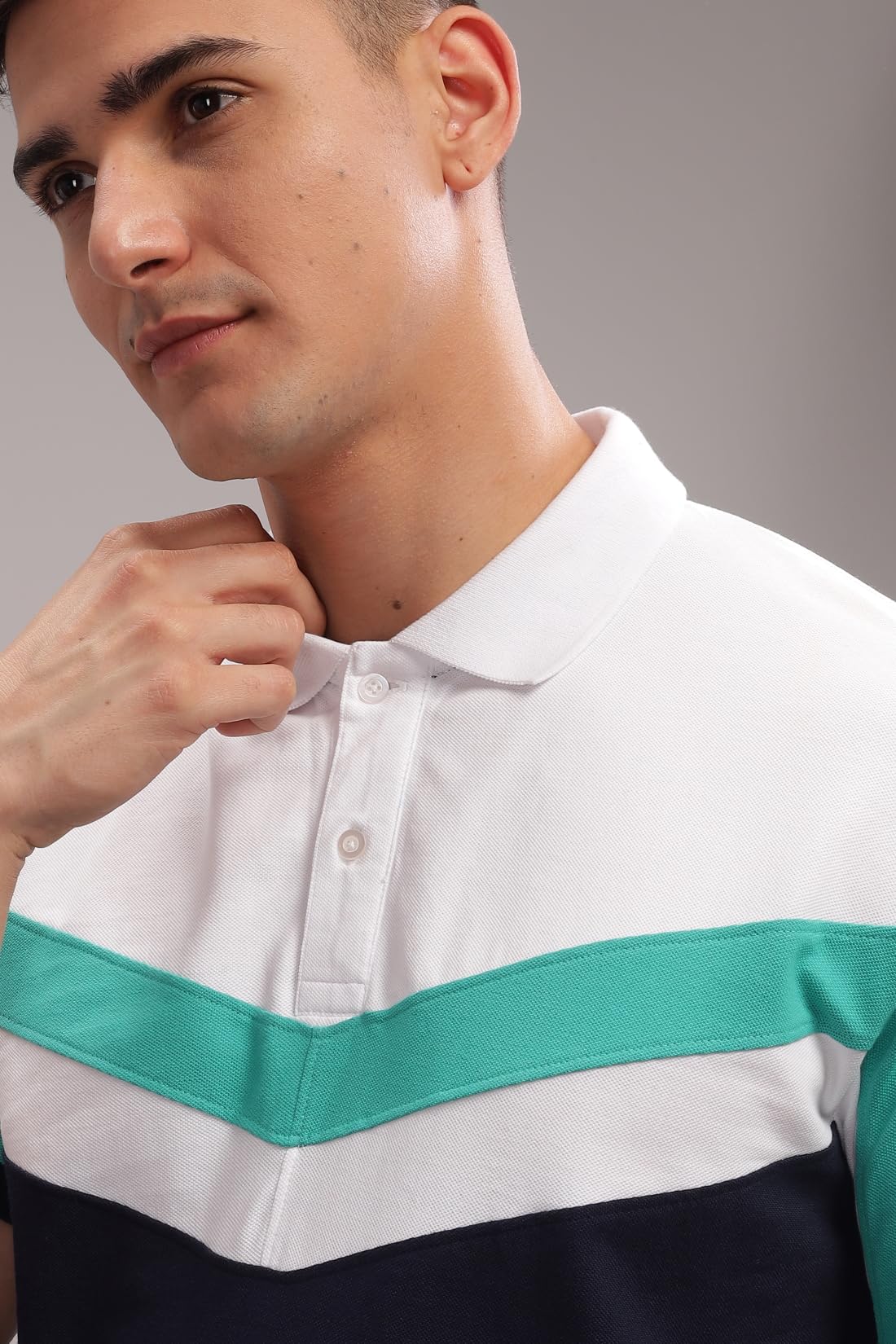 ADRO Regular Fit Polo Tshirt in 100% Cotton Multi Color Polo Also in Plus Size_PN24-L1-WHAQNB