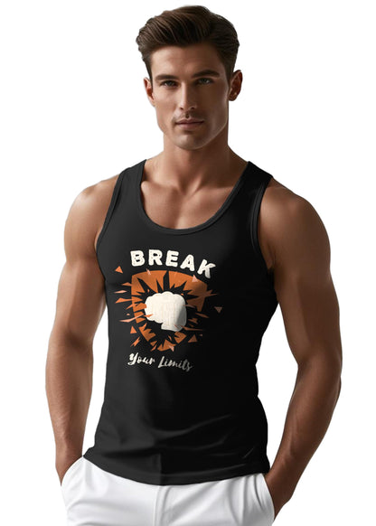 Peppyzone Mens Printed Regular Fit Vest (TT-Trendy-19_Black