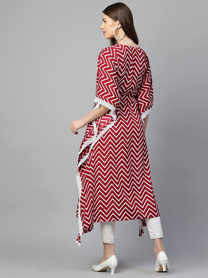 ANNI DESIGNER Women's Crepe Floral Straight Kurta