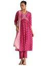 Soch Womens Viscose Muslin Salwar Suit Set (EWS5CD21973_Fuchsia
