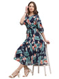 Tee Projekt Women Floral Maxi Dress| Elegant Georgette Gown | Flowing Dress For Formal Events