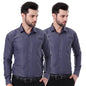 Xjarvis Austin MenS Cotton Blend Shirt |Slim Fit Formal Shirt With Pocket |Plain | Long Sleeve Spread Collar | Casual Wear Regu