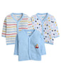 BUMZEE Blue & White Girls Full Sleeves Jablas Pack of 3 Age - 0-3 Months (Peb8281B-blu.wht)