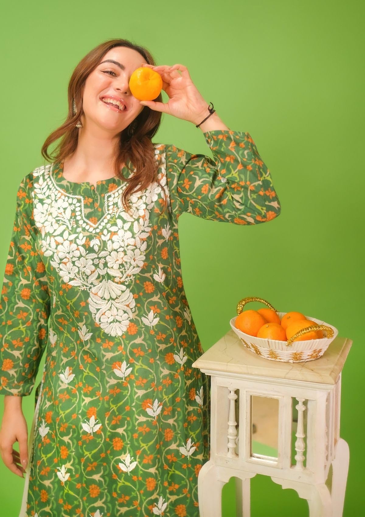 ANNI DESIGNER Women's Rayon Blend Straight Fit Kurta