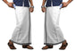 Prakasam Cotton Mens Kerala Thalapathi Border 2Way Pocket (Right &Left Side) Flexi Size (Adjustable) Colour Dhoti With 2 Side Po