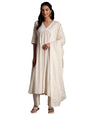 Libas Womens Embroidered Cotton A-Line Kurta With Palazzos And Dupatta