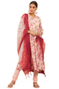 Soch Women Pink Printed Crepe Kurta Set