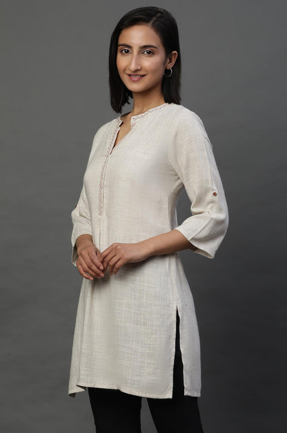 Aurelia WomenS Rayon Solid Regular Kurti (24Fea30427_Beige