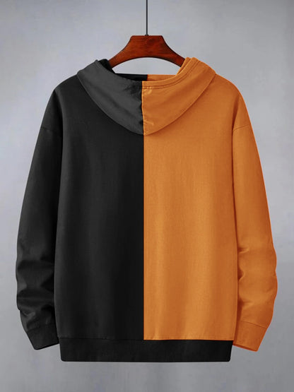 Noble Monk MenS Printed Cotton Blend Hooded Neck Sweatshirt | Full Sleeves | Casual Hoodie For Men