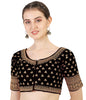 Pujia Mills WomenS Silk Embroidery Sequins Work Readymade Saree Blouse