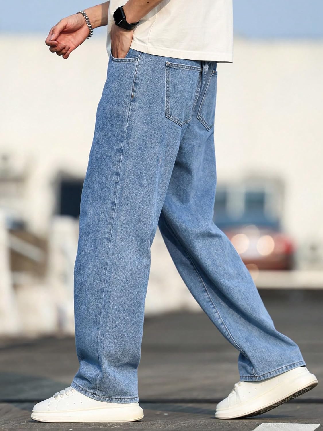 Kotty MenS Vintage Wash With A Modern Twist Faded Jeans(Blue,34)