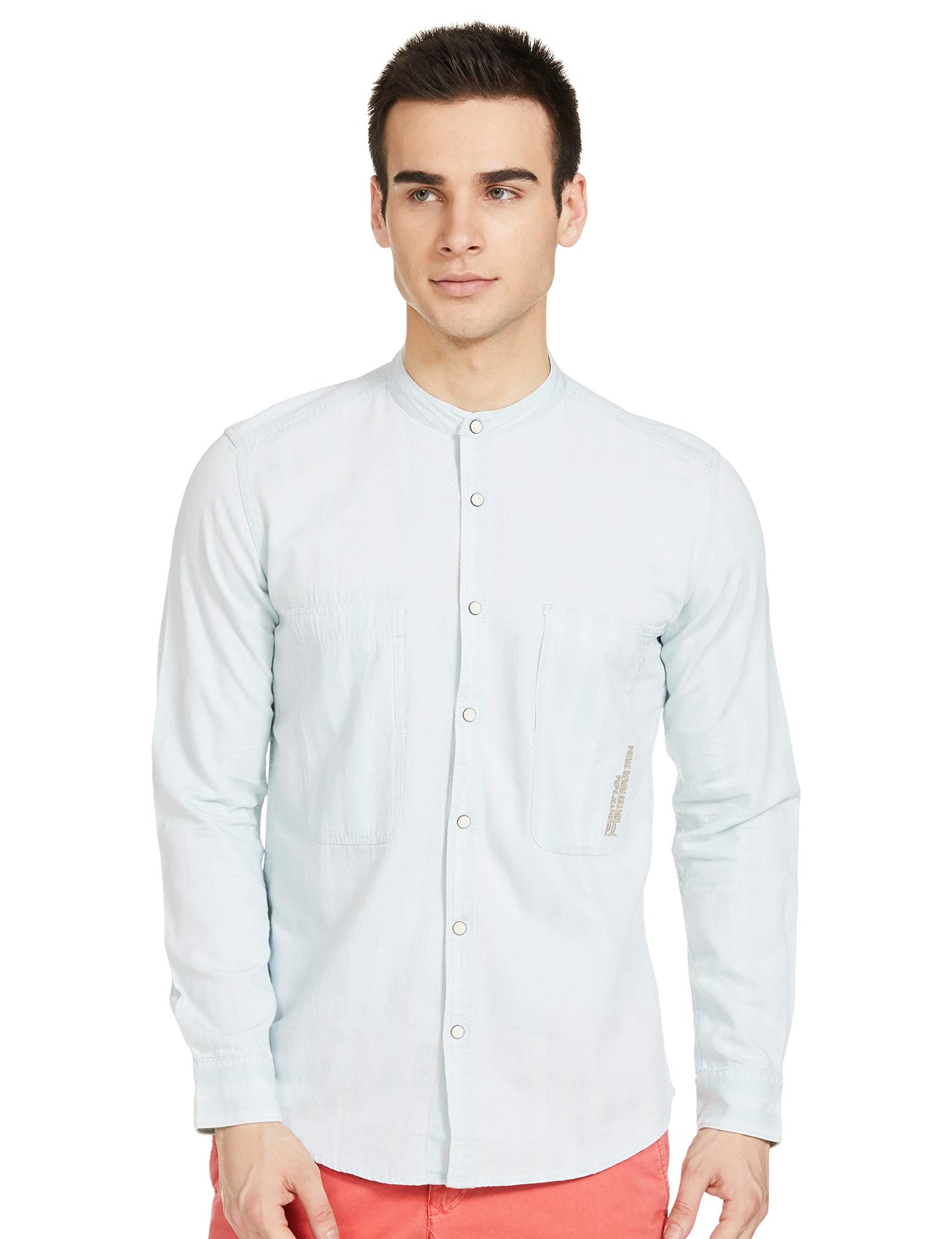 Pepe Jeans MenS Striped Slim Fit Casual Shirt (Pm306633F49_Indigo Stripes-Ice Wash_3Xl)