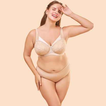 Enamor Womens Cotton Non-Padded Wire Free Everyday Bra Blue