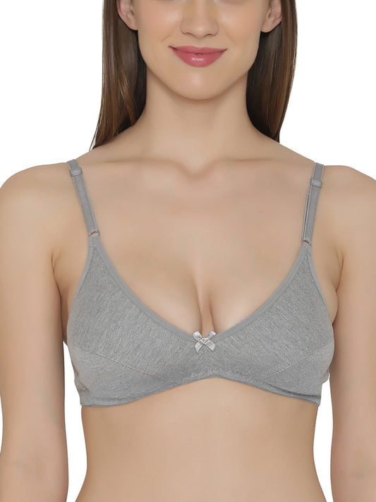 Clovia Women Cotton Non-Wired Bra (Grey_32C)