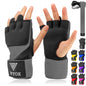 WYOX Gel Quick Hand Wraps for Boxing MMA Kickboxing - EZ-Off & On - Padded Knuckle with Wrist Wrap Protection for Men Women Yout