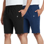 XYXX Mens Cotton Rich Shorts - Relaxed Fit Ace Loungewear with Antimicrobial Finish, Superior Stretch, Zippered Pockets