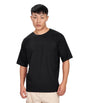 SHODOX Mens 100% Cotton Relaxed Fit Half Sleeve Tshirt for Men Drop Shoulder Front and Back Solid Round Neck T-Shirts (Pack of 1