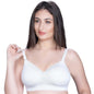 Trylo WomenS Cotton Lightly Padded Wire Free Regular Bra White