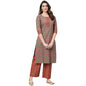 idaLia Blue and White Cotton Night Suit for Women