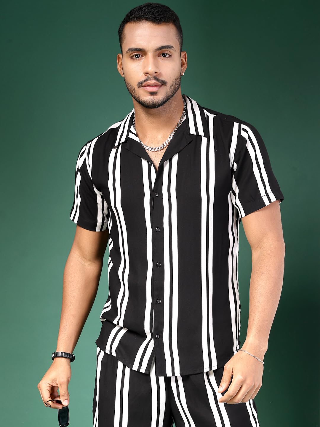 Rigo Printed Co-Ord Set for Men | Casual Shirt & Shorts Night Suit Set | Lounge-wear Nightdress Pajama Set for Mens & Boys | Nig