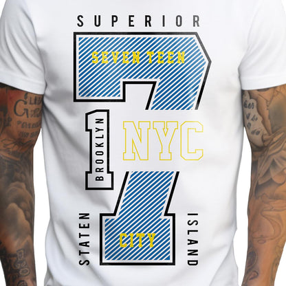 Peppyzone Mens Regular Fit T-Shirt (PZ-Number-9910_White3