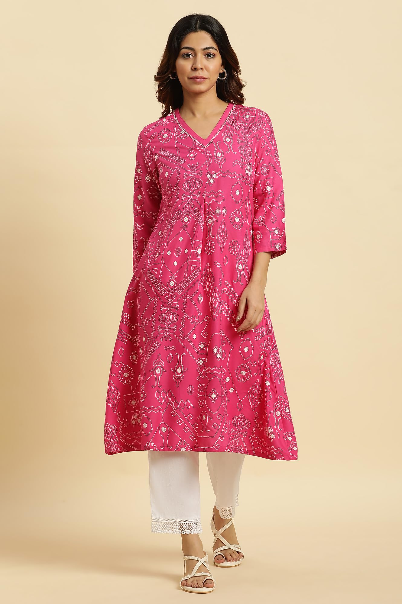 W for Woman Viscose A-line Women's Kurta