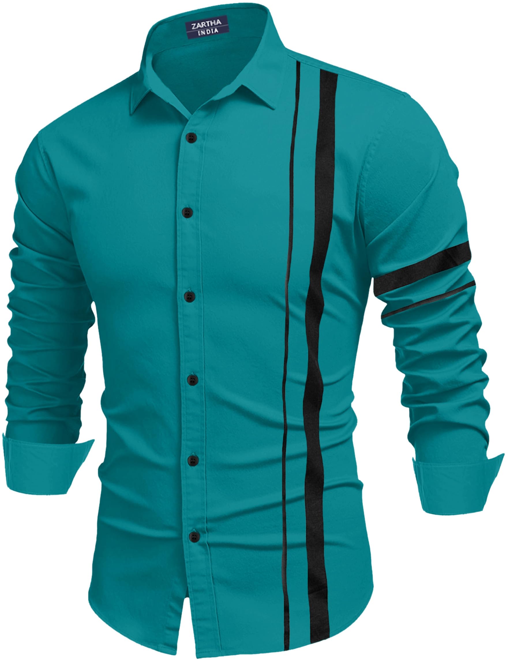 Bellstone Mens Solid Regular Fit Shirt (B-8200_Rama